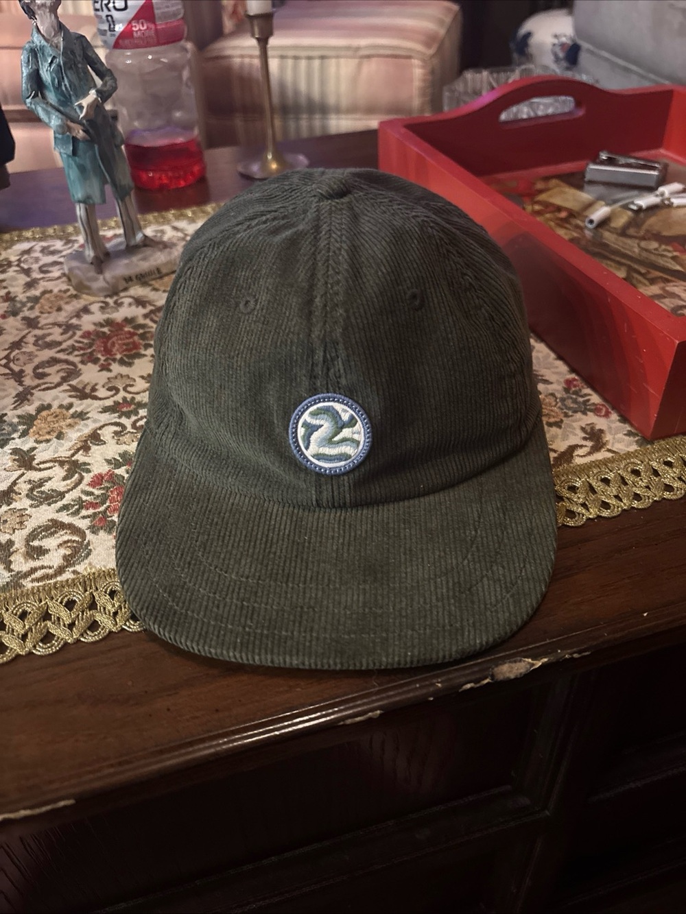Patagonia Corduroy Snapback Hat Enjoy Earth Organic Cotton Olive Green One Size